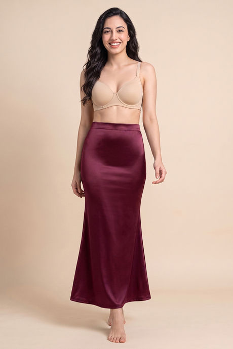 Zivame Shimmer Stretchy Saree Underskirt - Dark Purple — image 5